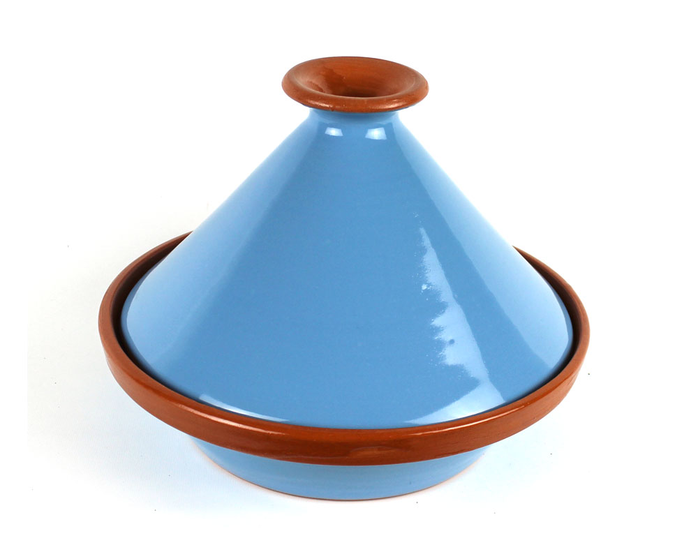 Tajine aus Ton in blau - 30cm